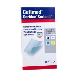 Cutimed Sorbion Sorbact Wundauflage 10x20cm 12 ST PZN 10526393