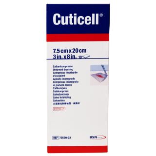 Cuticell Salbenkompresse 7.5x20cm 10 ST PZN 04979044