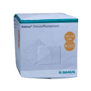 Askina Vliesstoffkompressen unsteril 4-fach 10x10cm 100 ST PZN 10041023