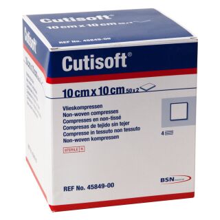 Cutisoft Vlieskompressen steril 10x10cm 50x2 ST PZN 04894891