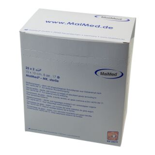 MaiMed Mullkompressen steril 10x10cm 8 fach 25x2 ST PZN 08888870