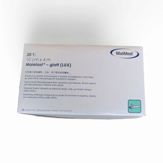 Maielast glatt Fixierbinde LUX unsteril Cellophan 10cmx4m 1 ST PZN 00119617
