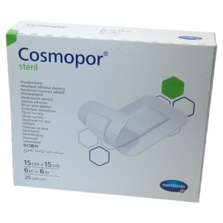 Cosmopor steril Wundverband 15x15cm 25 ST PZN 10102167
