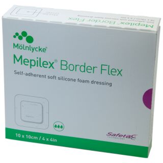 Mepilex Border Flex Schaumverband haftend 10x10cm 10 ST PZN 12596009
