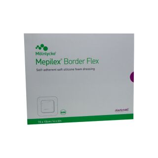Mepilex Border Flex 15x15cm Schaumverband haftend 10 ST PZN 12596021