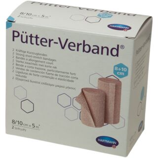 Pütter Verband Kurzzugbinde 8/10cmx5m 2 ST PZN 03535701