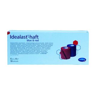 Idealast-haft color Idealbinde blau 6cmx4m 10 ST PZN 10109494