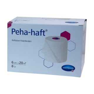 Peha-haft Fixierbinde latexfrei 6cmx20m 8 ST PZN 12550378