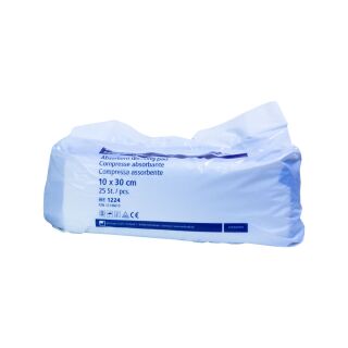 BeeSana Saugkompresse unsteril 10x30cm 25 ST PZN 12146619