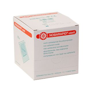 Nobarapid Wundkomresse steril 5x5cm 50 ST PZN 02526611