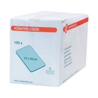 Mullkompressen unsteril 8-fach 10x20cm 100 ST PZN 07099680