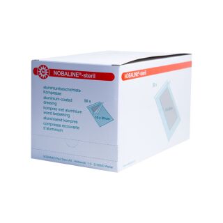 Nobaline-steril Aluminium Wundkompresse 10x20cm 50 ST PZN 07099071