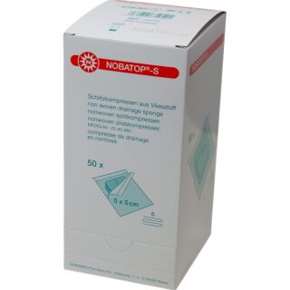 Nobatop S Schlitzkompressen steril 5x5cm 50x2 ST PZN 07386238