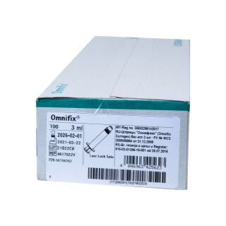 Omnifix Solo Einmalspritze Luer 100x3ml PZN 06706362