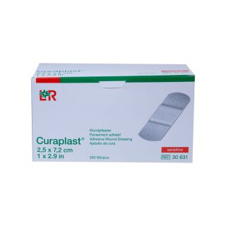 Curaplast Sensitiv Pflasterstrips 2.5x7.2cm 500 ST PZN 01240427