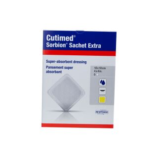 Cutimed Sorbion Sachet Extra Wundauflage 10x10cm 5 ST PZN 11361729