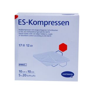 ES-Kompressen steril 10x10cm 5x20 ST PZN 06454133