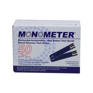 Monometer Blutzucker-Teststreifen P Plasma-äquivalent 2x25 ST PZN 08837269