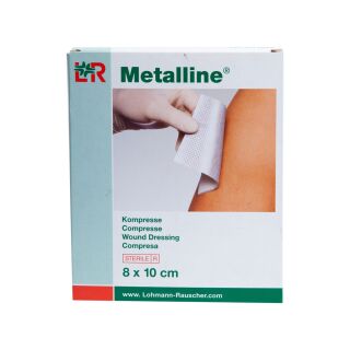 Metalline Kompressen steril 8x10cm 10 ST PZN 00635336