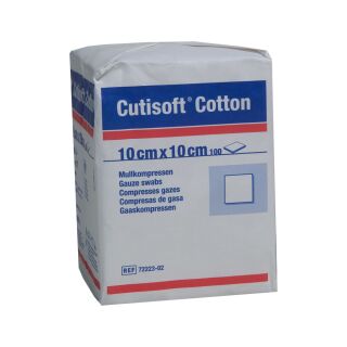 Cutisoft Cotton Mullkompressen unsteril 6fach 10x10cm 100 ST PZN 01499361