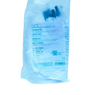 Urinbeutel unsteril Schlauch 90cm 1,5l 10 ST PZN 02918972