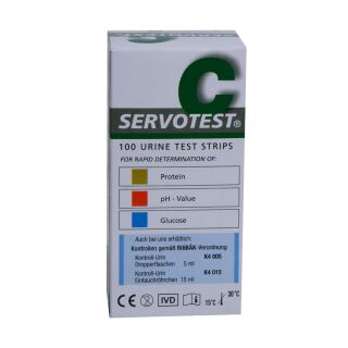Servotest C Urinteststreifen PH Glucose 100 ST PZN 03344852