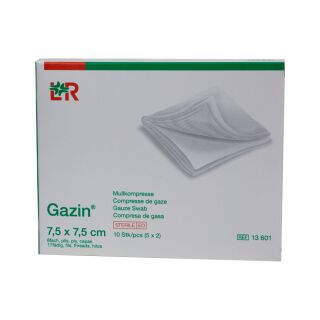 Gazin Mullkompressen steril 7.5x7.5cm 8-fach 5x2 ST PZN 03448971