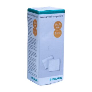 Askina Mullkompressen unsteril 5x5cm 100 ST PZN 06874510