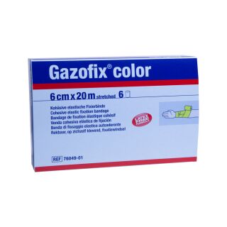 Gazofix color kohäsive Fixierbinde gelb 20mx6cm 6 ST PZN 11587681