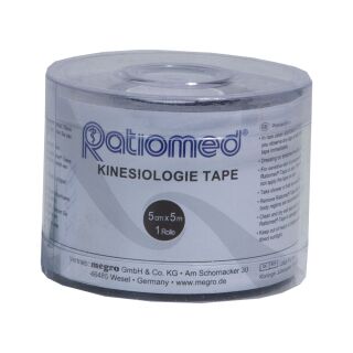 Ratiomed Kinesiologie-Tape schwarz 5mx5cm 1 ST PZN 09646778