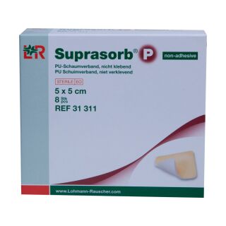 Suprasorb P PU-Schaumband nicht klebend 5x5cm 8 ST PZN 09442099