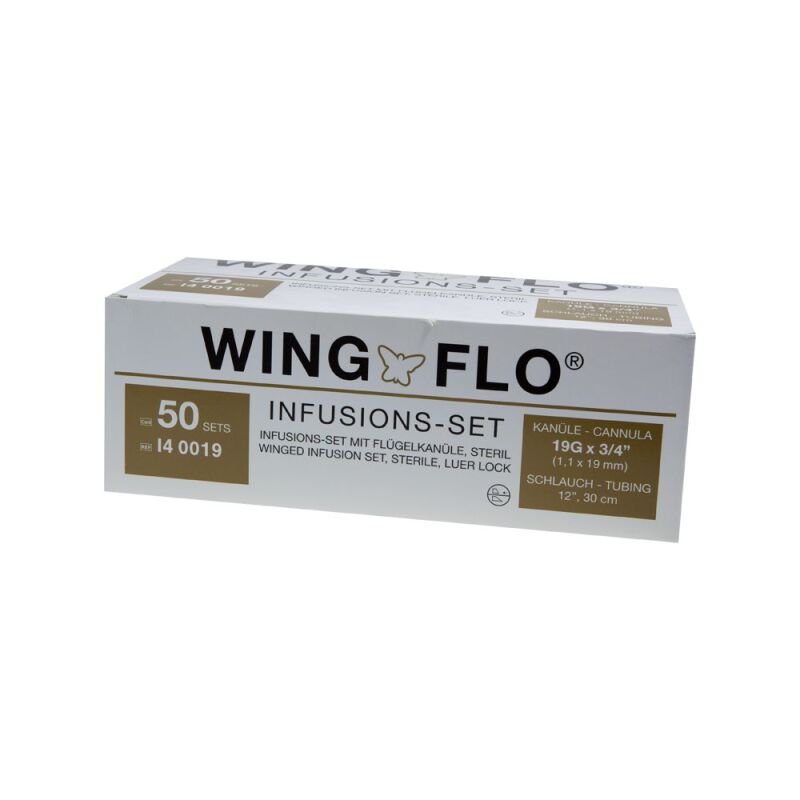 Infusionsbesteck Wingflo Flügelkanülen steril elfenbein 19G 50 ST PZN