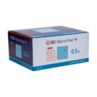 BD Micro-Fine+ U100 Insulinspritzen 12,7mm 100x0.5ml PZN 04400156