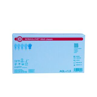 Nobaglove Nitril classic Untersuchungshandschuhe Gr.XL blau 100 ST PZN 16945240