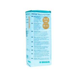 Askina Mullkompressen steril 5x5cm 8fach 25x2 ST PZN 06874467