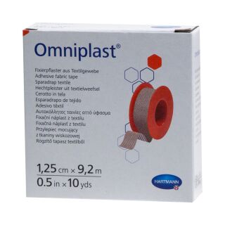 Omniplast Fixierpflaster Textilgewebe 1,25cm x 9,2m 1 ST PZN 11163389