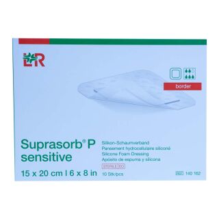 Suprasorb P sensitive PU-Schaumverband border 15x20cm 10 ST PZN 15814665