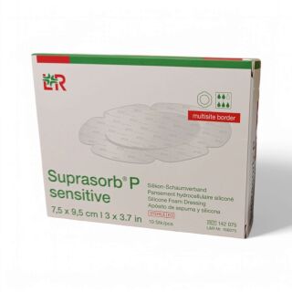Suprasorb P sensitive PU-Schaumv.multisite border 7,5x9,5cm 10 ST PZN 17178239