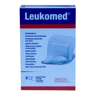Leukomed sterile Pflaster 7.2x5cm 5 ST PZN 1050922