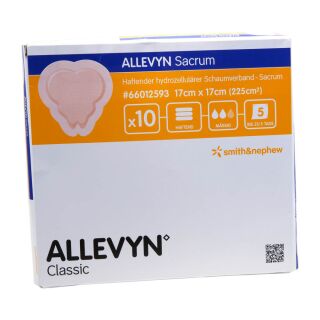 Allevyn Sacrum klein konturierte Wundauflage 17x17cm 10 ST PZN 01313221