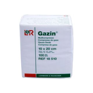 Gazin Mullkompressen unsteril 10x20cm 12-fach 100 ST PZN 03959453