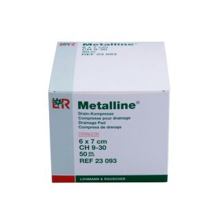 Metalline Drain-Kompressen 6x7cm 50 ST PZN 02072713