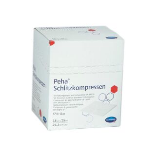 Peha Schlitzkompressen steril 7,5x7,5cm 25x2 ST PZN 02725032