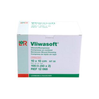 Vliwasoft Vliesstoffkompresse steril 10x10cm 6-lagig 50x2 ST PZN 08900890