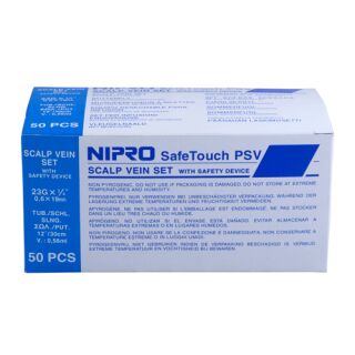 Safe Touch Sicherheits-Flügelkanüle blau 23G 0,6x20mm 50 ST PZN 05956186