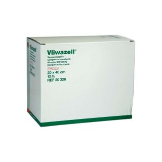 Vliwazell Saugkompressen steril 20x40cm 12 ST PZN 00809635