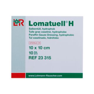 Lomatuell H Salbentüll hydrophob steril 10x10cm 10 ST PZN 03275602