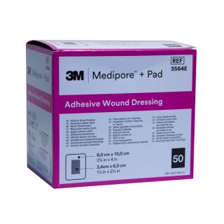Medipore +Pad steriler Wundverband 6x10cm 3564E  50 ST PZN 01681189