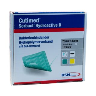 Cutimed Sorbact Hydroactive B Wundauflage 7x8.5cm 12 ST PZN 07352452